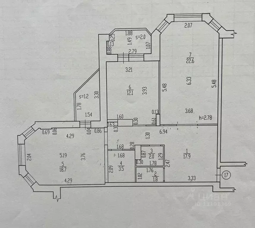 2-к кв. Брянская область, Брянск Московский просп., 154 (78.6 м) - Фото 2