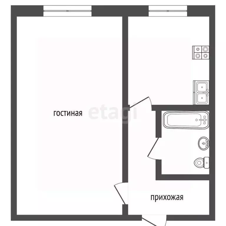 1-к кв. Челябинская область, Пластовский муниципальный округ, с. ... - Фото 2