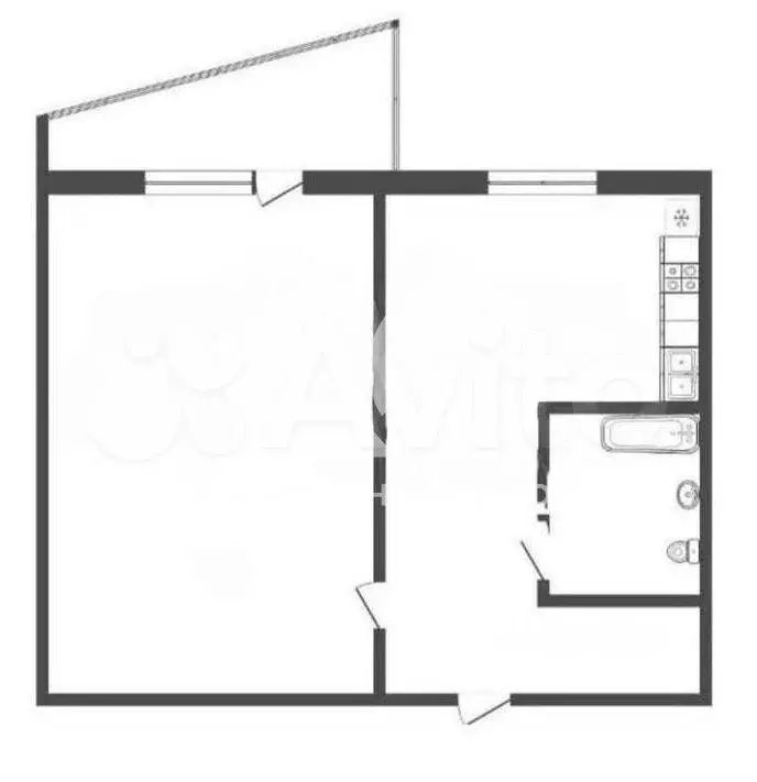 1-к. квартира, 39 м, 3/9 эт. - Фото 0
