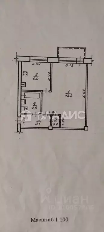 1-к кв. Волгоградская область, Волгоград ул. Козака, 15А (32.4 м) - Фото 2