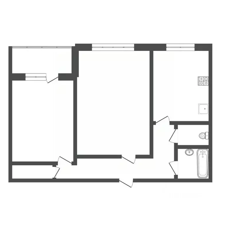 2-к кв. Тульская область, Киреевск ул. Чехова, 17 (50.6 м) - Фото 2