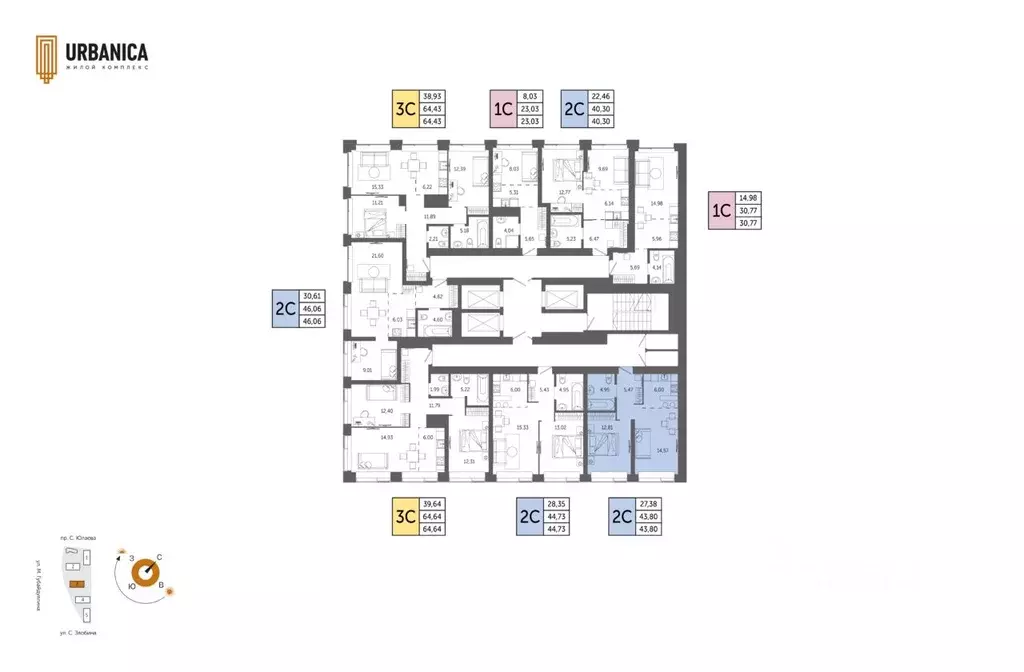 2-к кв. Башкортостан, Уфа Зеленая Роща жилрайон, Урбаника жилой ... - Фото 2