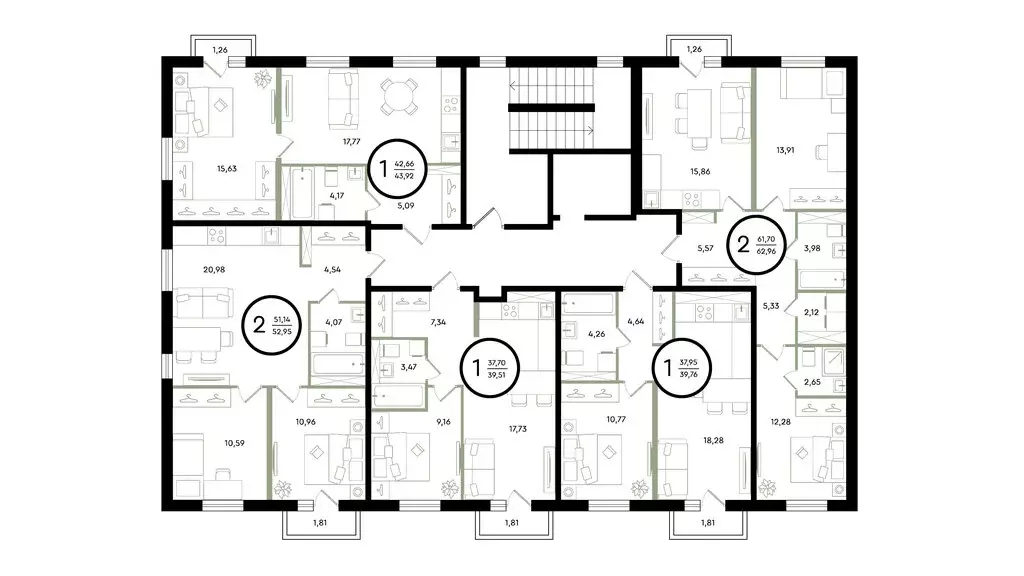 1-комнатная квартира: Тюмень, улица Александра Звягина, 3 (39.51 м) - Фото 1