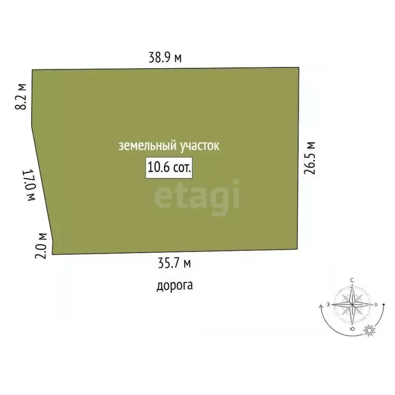 Участок в Башкортостан, Стерлитамакский район, с. Буриказганово  ... - Фото 2