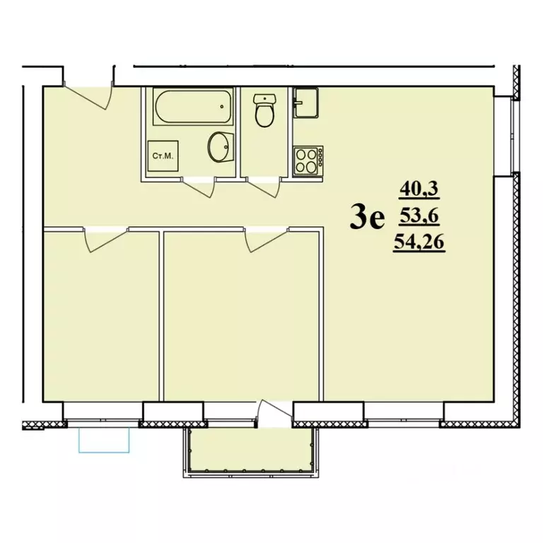 3-к кв. Белгородская область, Белгородский район, Разумное рп ул. ... - Фото 1
