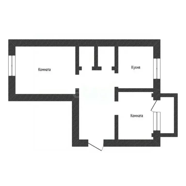 2-к кв. Псковская область, Остров ул. ДОС, 18 (47.1 м) - Фото 1