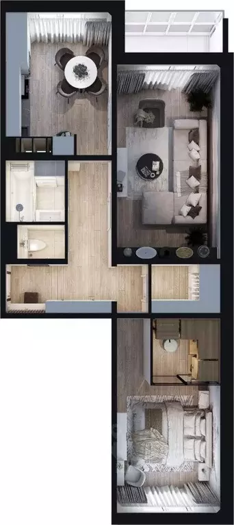 2-к кв. Чувашия, Чебоксарский муниципальный округ, д. Аркасы ул. ... - Фото 2