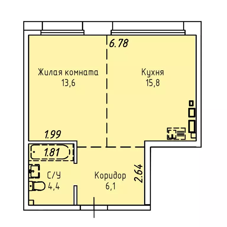 1-комнатная квартира: Иркутск, Култукская улица, 16 (39.9 м) - Фото 0