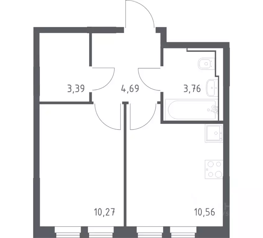 1-к кв. Москва ул. Любучанская, 1 (33.4 м) - Фото 1