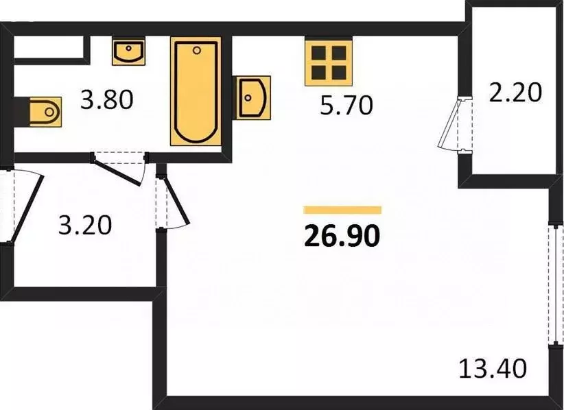 1-комнатная квартира: Ижевск, Воткинское шоссе, 83к2 (27 м) - Фото 1