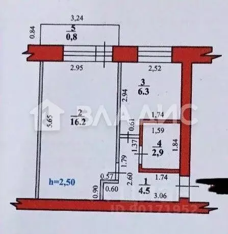 1-к кв. Башкортостан, Стерлитамак ул. Блюхера, 2 (29.9 м) - Фото 2