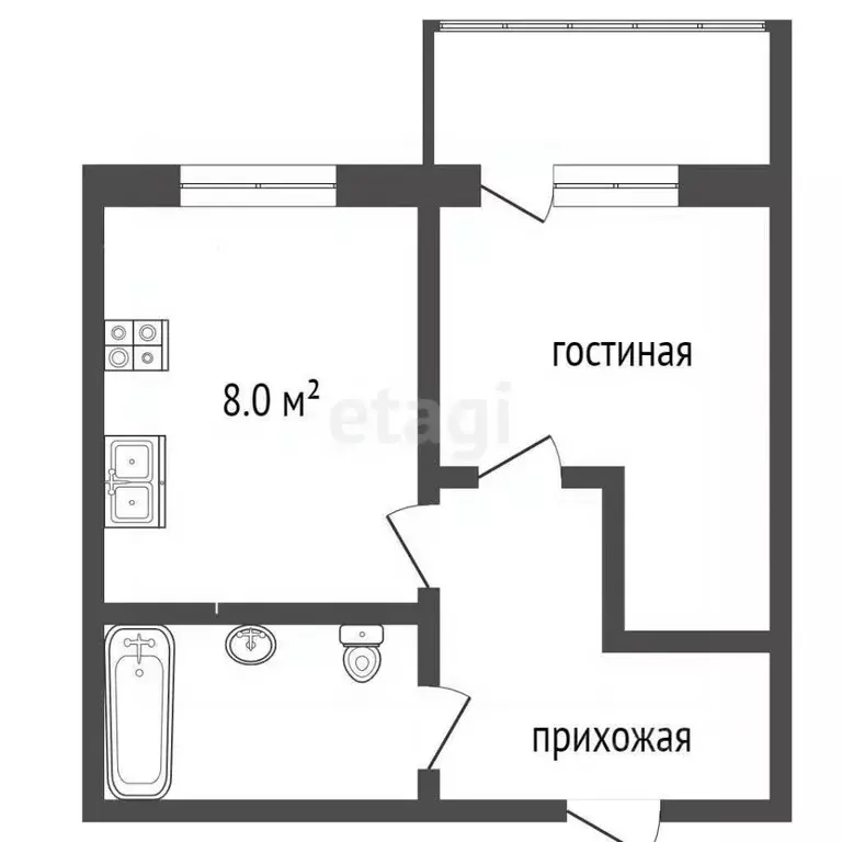 1-к кв. Пермский край, Пермь ул. Писарева, 56Г (36.2 м) - Фото 0