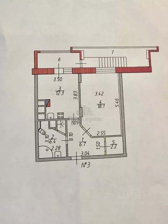 1-к кв. Тульская область, Тула ул. Фрунзе, 20А (47.4 м) - Фото 2
