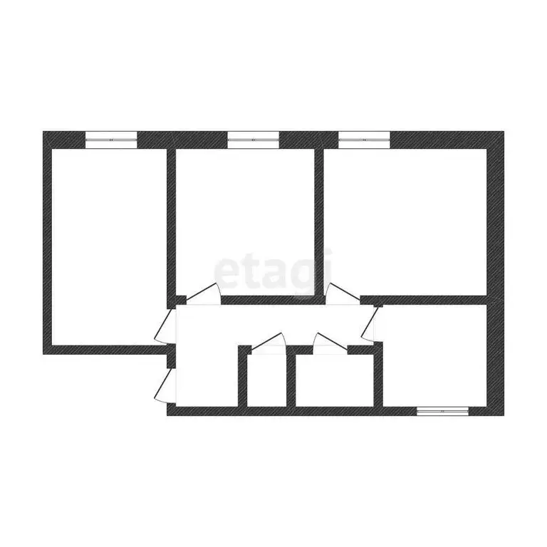 3-комнатная квартира: Улан-Удэ, улица Гагарина, 13 (57.2 м) - Фото 1