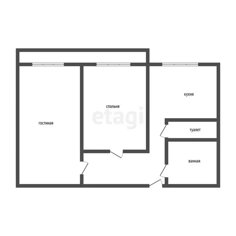 2-комнатная квартира: Ангарск, микрорайон 17А, 23 (51 м) - Фото 0