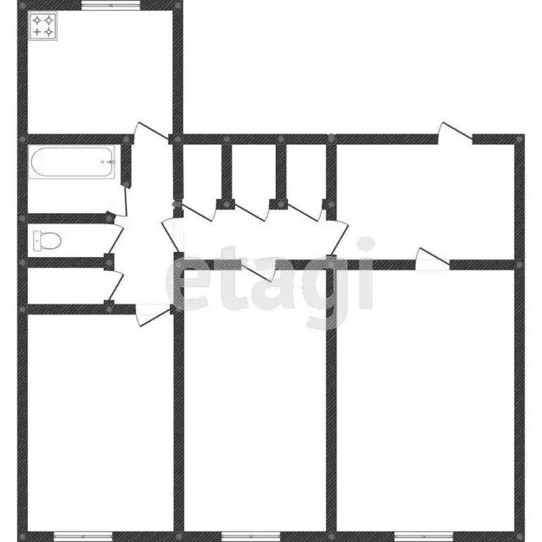 3-к кв. Свердловская область, Нижний Тагил ул. Джамбула, 45 (77.9 м) - Фото 1