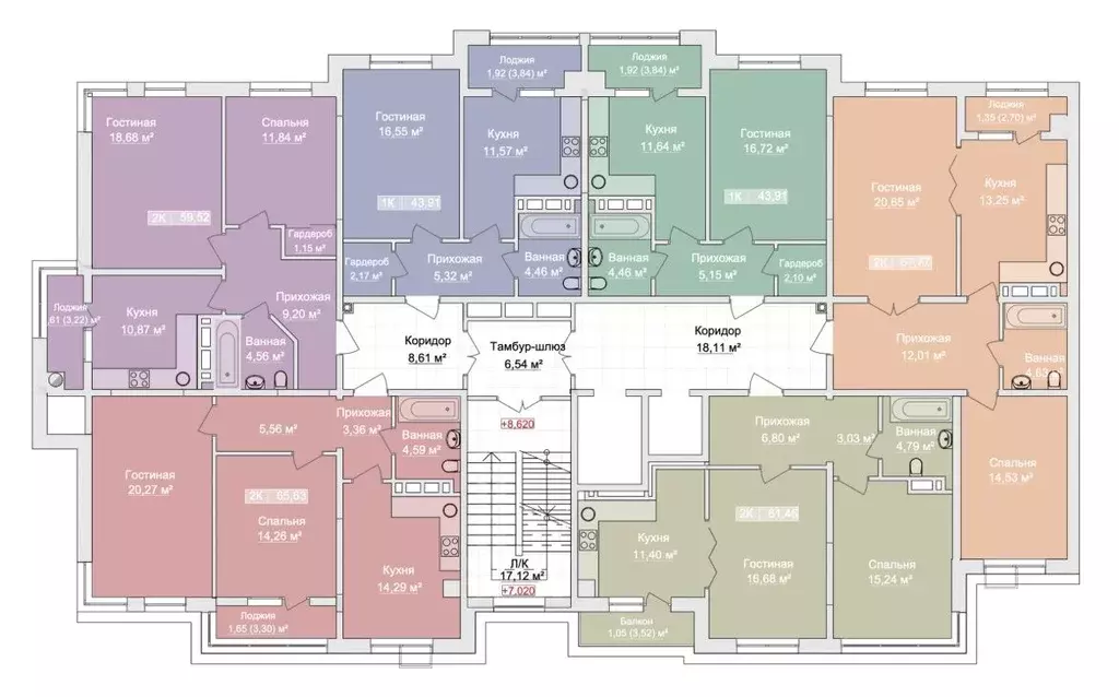2-к кв. Дагестан, Каспийск просп. Акулиничева (65.63 м) - Фото 2