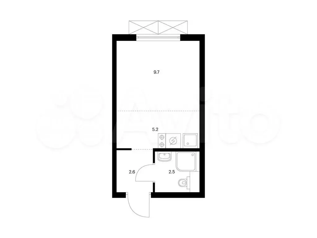 Квартира-студия, 20 м, 9/9 эт. - Фото 0