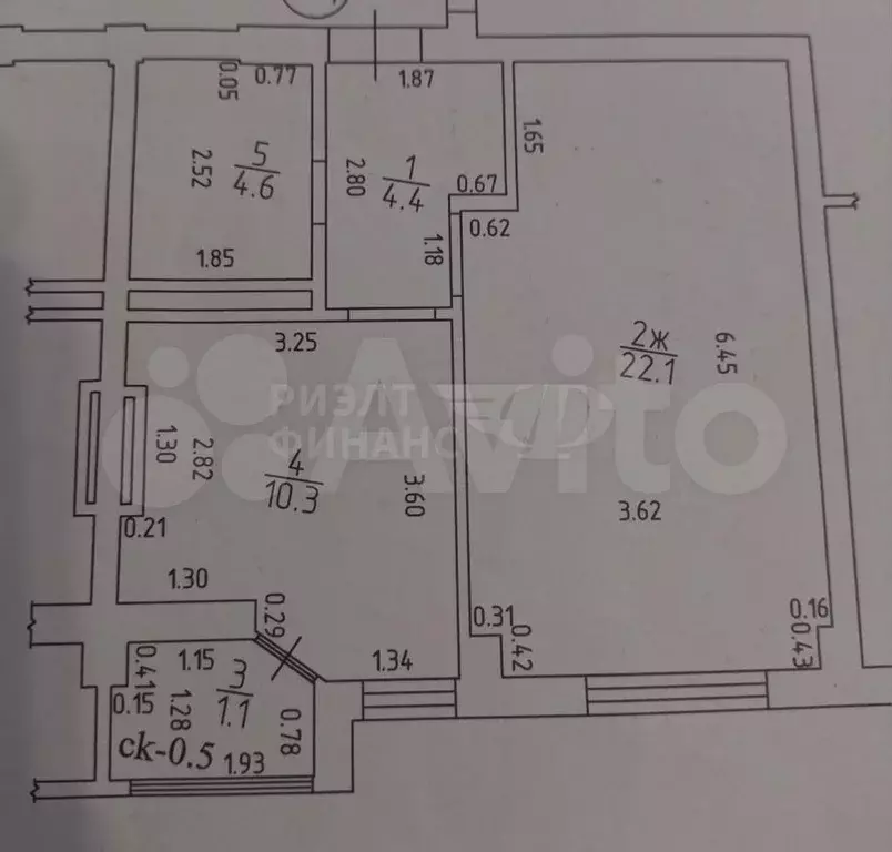 1-к. квартира, 41,4 м, 1/9 эт. - Фото 0