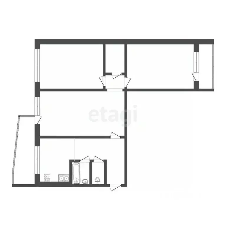 3-к кв. Мордовия, Саранск Гожувская ул., 37 (64.0 м) - Фото 2