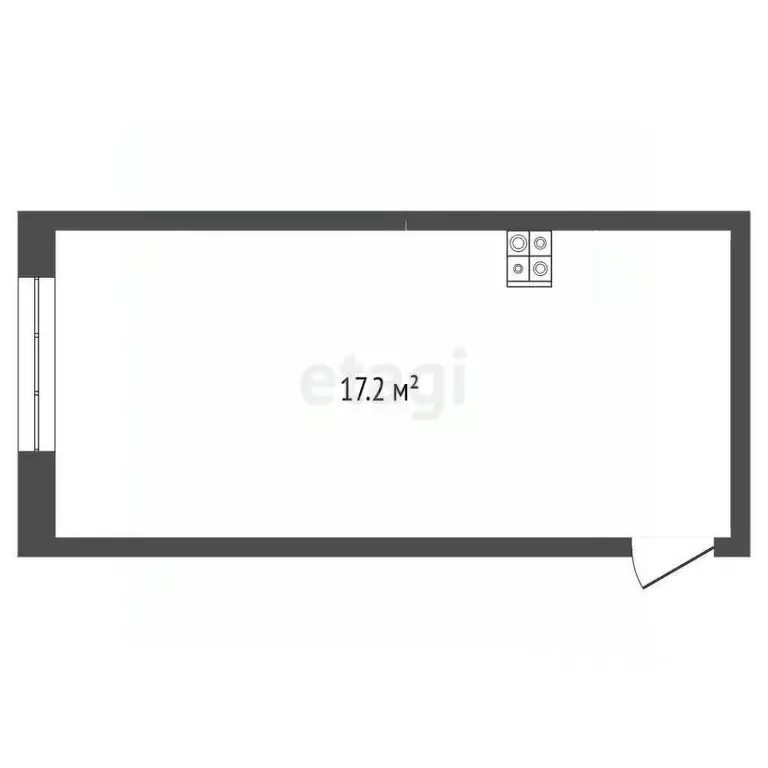 Комната Псковская область, Псков ул. Киселева, 8 (17.2 м) - Фото 2