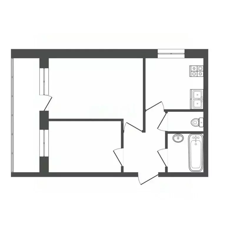 2-к кв. Самарская область, Тольятти ул. Свердлова, 1 (52.0 м) - Фото 2