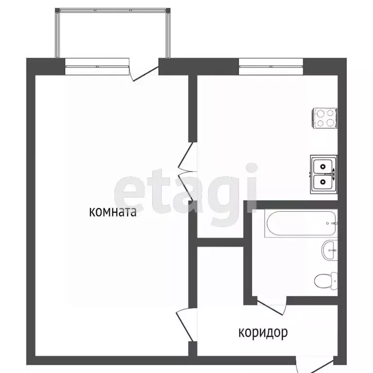 1-к кв. Иркутская область, Иркутск Юбилейный мкр, 6 (31.1 м) - Фото 2