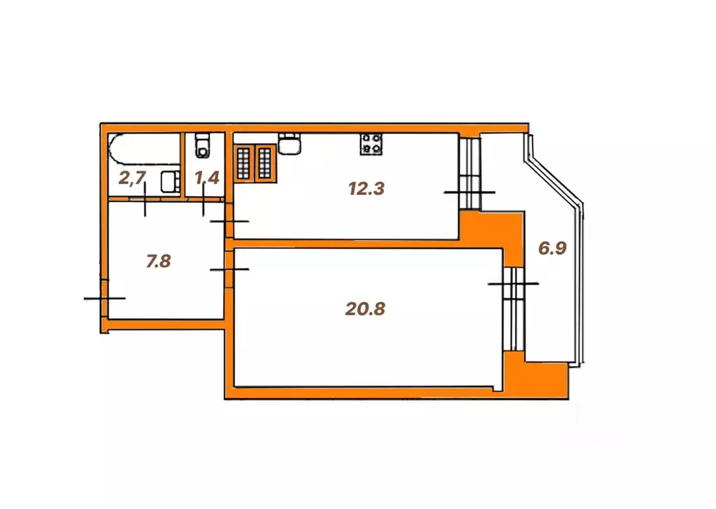 1-к кв. Санкт-Петербург ул. Белы Куна, 1к2 (45.0 м) - Фото 1