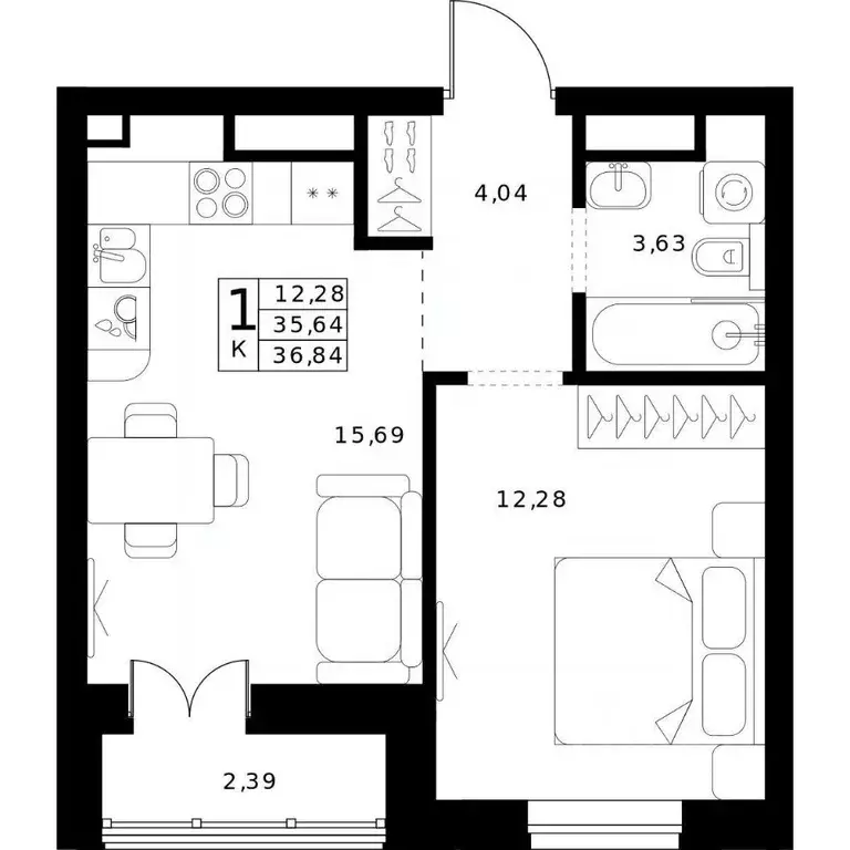 1-к кв. Нижегородская область, Нижний Новгород Ленгородок мкр, Мед ... - Фото 1