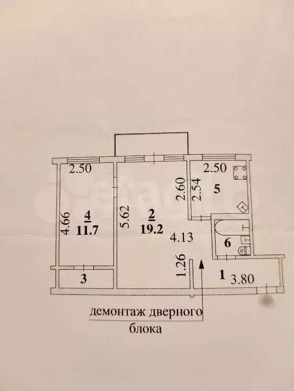 2-к. квартира, 46,7 м, 2/5 эт. - Фото 0