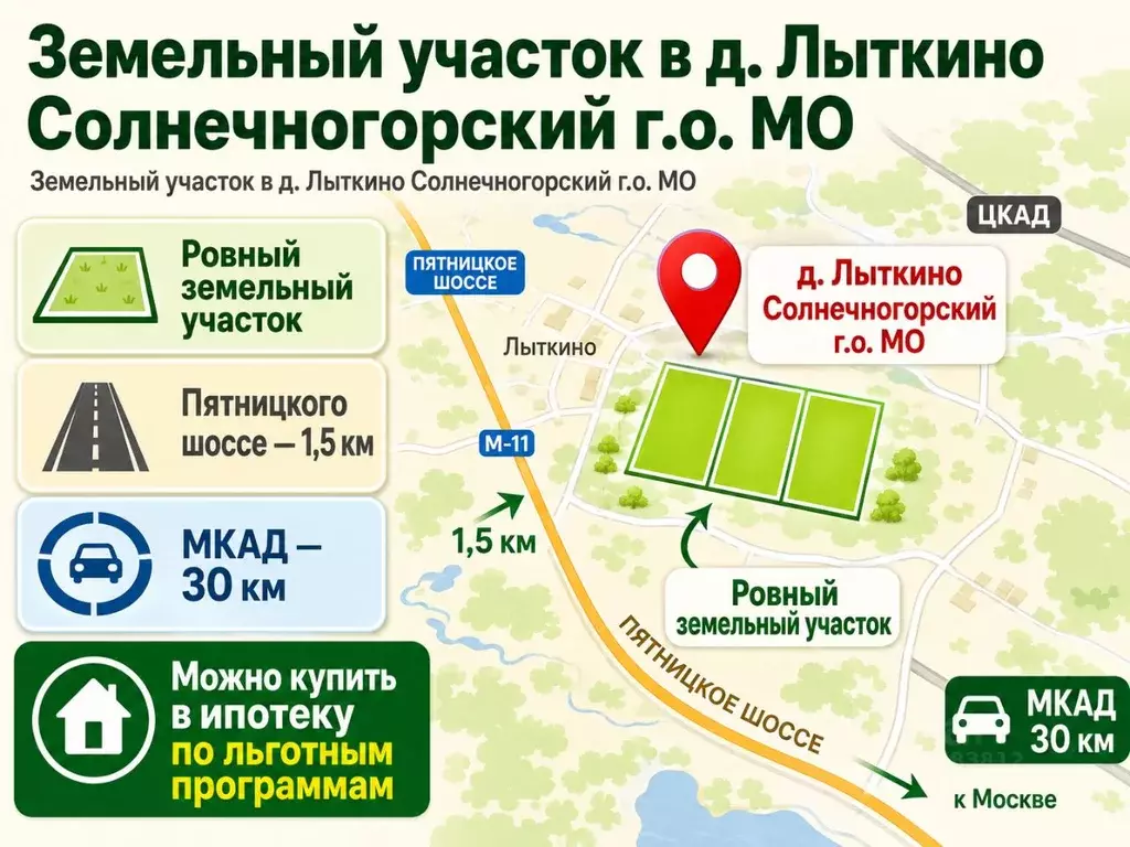 Участок в Московская область, Солнечногорск городской округ, д. ... - Фото 1