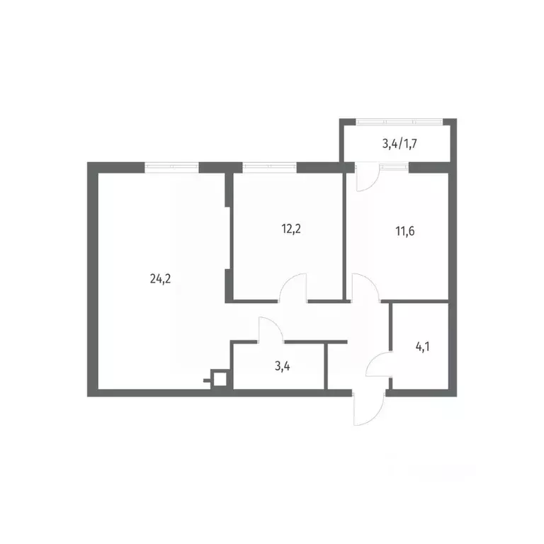 2-к кв. Калининградская область, Гурьевск Риверпарк жилой комплекс ... - Фото 1