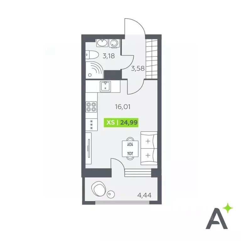 Студия Ленинградская область, Всеволожский район, Заневское городское ... - Фото 1