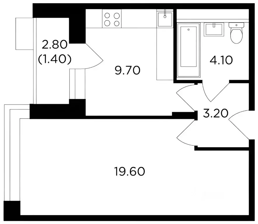 2-к кв. Московская область, Мытищи просп. Астрахова, 3А (38.0 м) - Фото 2