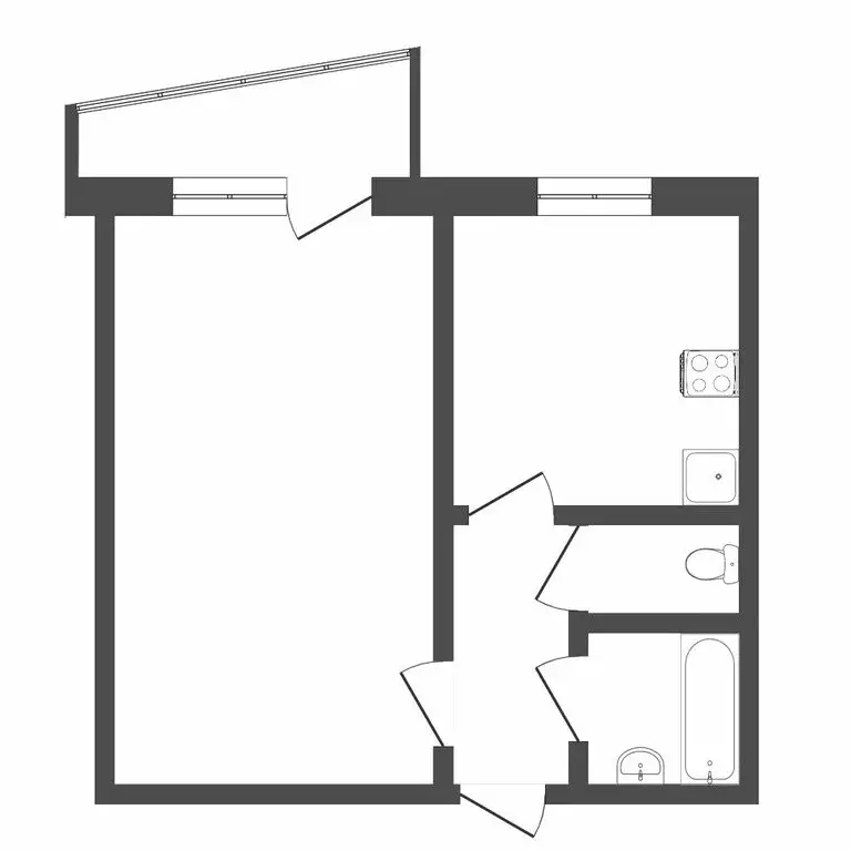 1-комнатная квартира: Тюмень, Широтная улица, 61 (33.3 м) - Фото 1