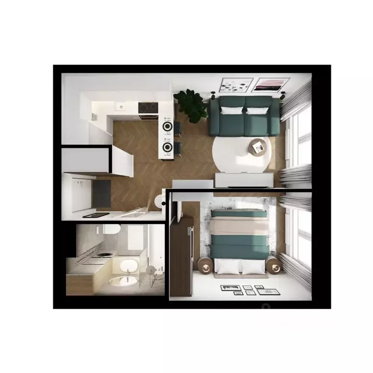 1-к кв. Нижегородская область, Нижний Новгород д. Утечино, Савин Парк ... - Фото 2