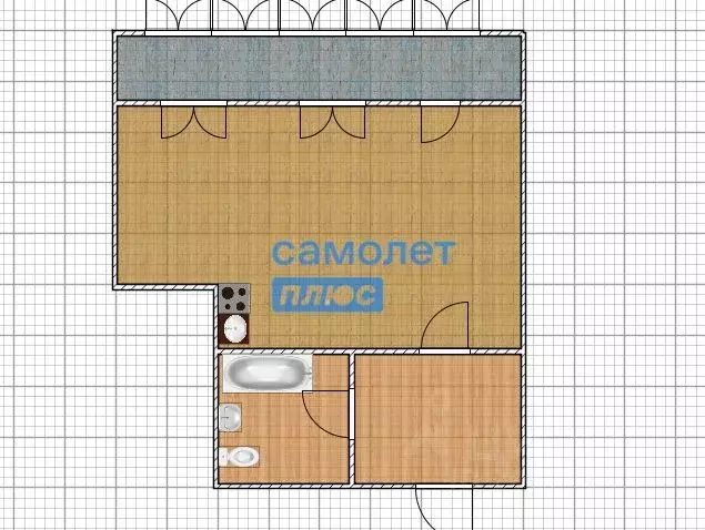 Студия Алтайский край, Бийск Советская ул., 189/1 (38.8 м) - Фото 1