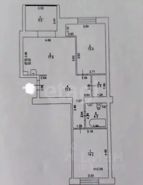2-к кв. Татарстан, Казань ул. Салиха Батыева, 21 (65.5 м) - Фото 2