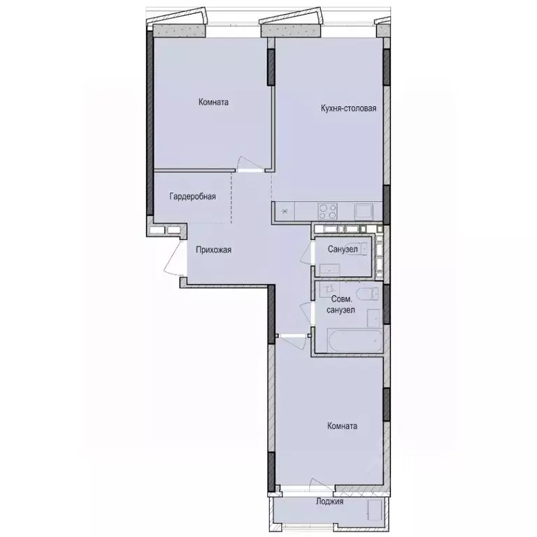 2-к кв. Татарстан, Казань Седьмое Небо жилрайон, Унай жилой комплекс ... - Фото 1