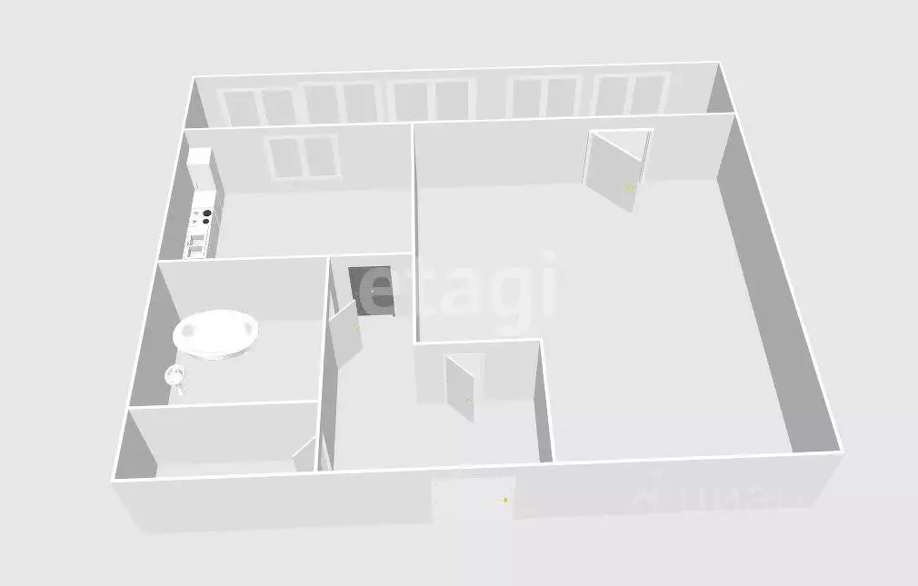 1-к кв. Сахалинская область, Южно-Сахалинск просп. Мира, 190 (34.1 м) - Фото 2