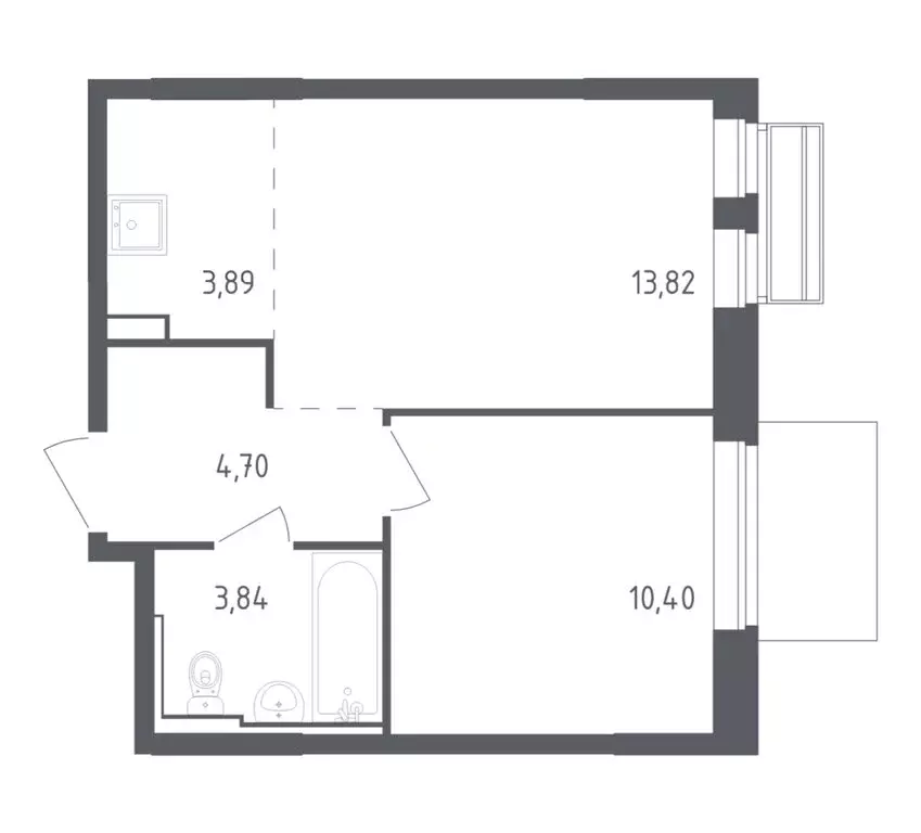 1-комнатная квартира: село Лайково, микрорайон Город-Событие, ЖК ... - Фото 1