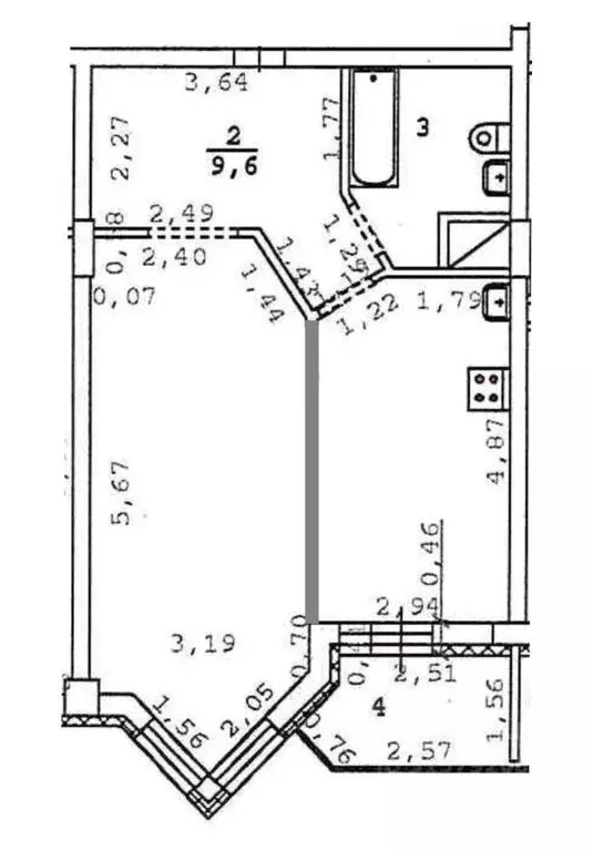 Квартира, 1 комната, 51 м - Фото 0