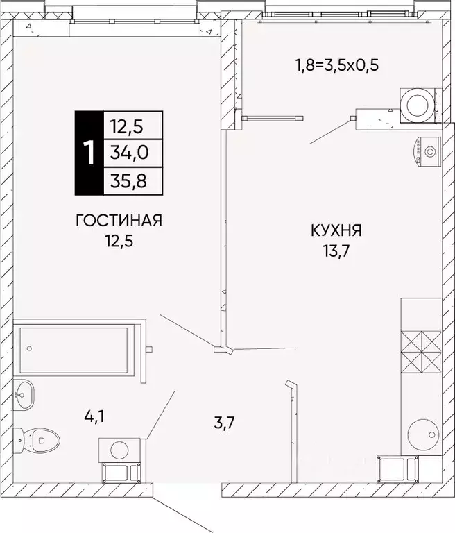 1-к кв. Ростовская область, Ростов-на-Дону Левобережье жилой комплекс ... - Фото 0