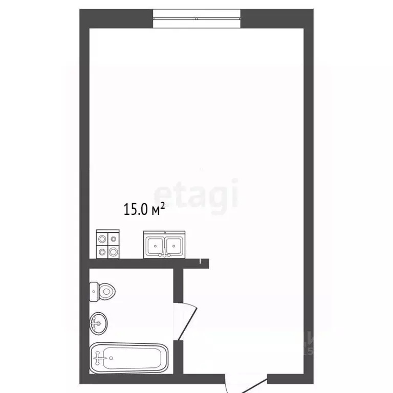 Студия Самарская область, Самара Ново-Вокзальная ул., 15а (19.0 м) - Фото 2