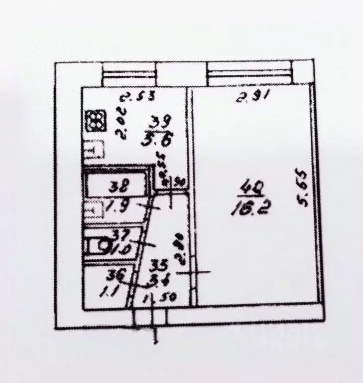 1-к кв. Кировская область, Киров ул. Дзержинского, 48 (29.2 м) - Фото 1