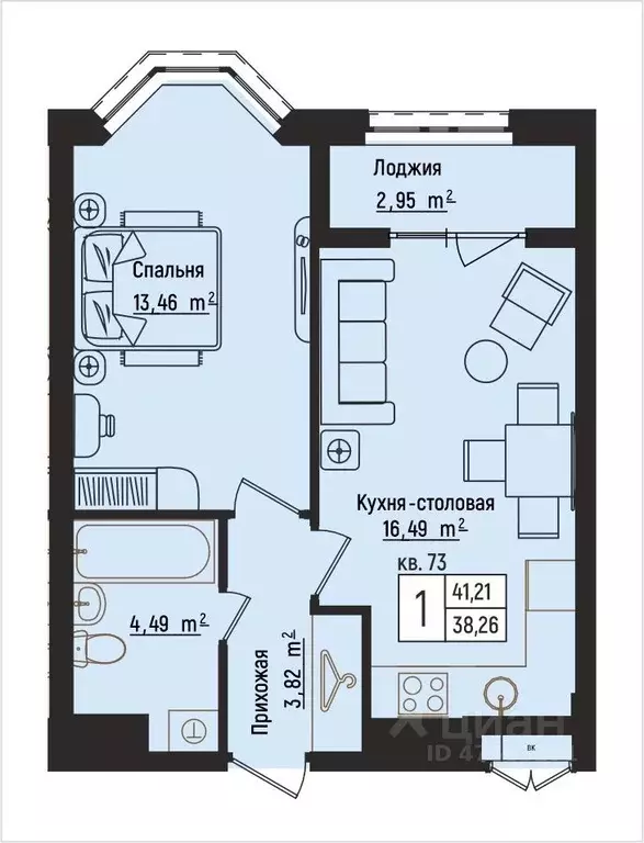 1-к кв. Нижегородская область, Нижний Новгород Литературная ул., 5 ... - Фото 1