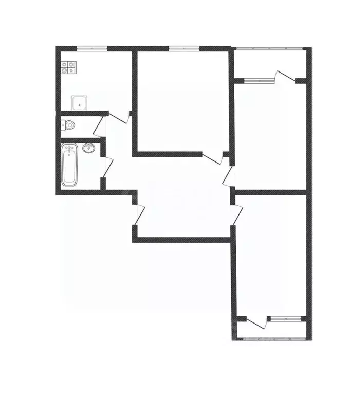 3-к кв. Белгородская область, Белгород ул. Щорса, 55а (75.3 м) - Фото 2