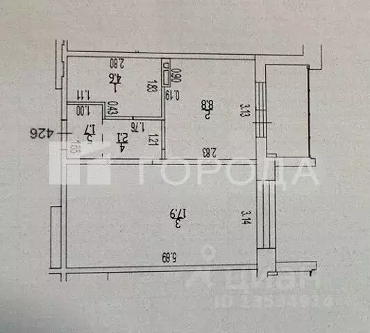 1-к кв. Алтайский край, Барнаул Власихинская ул., 65ак2 (35.1 м) - Фото 2