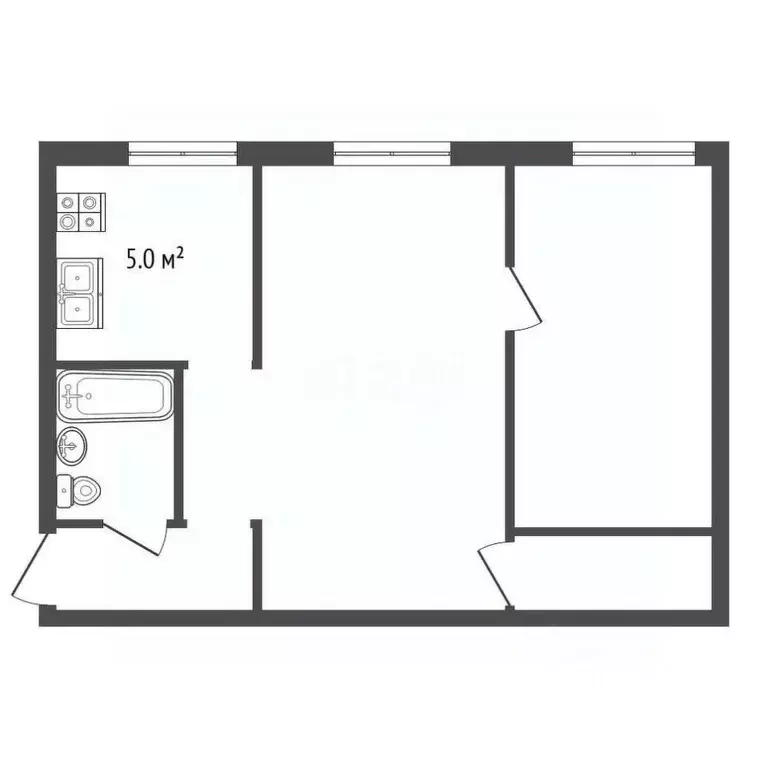 2-к кв. Нижегородская область, Выкса ул. Красные зори, 13 (43.7 м) - Фото 1