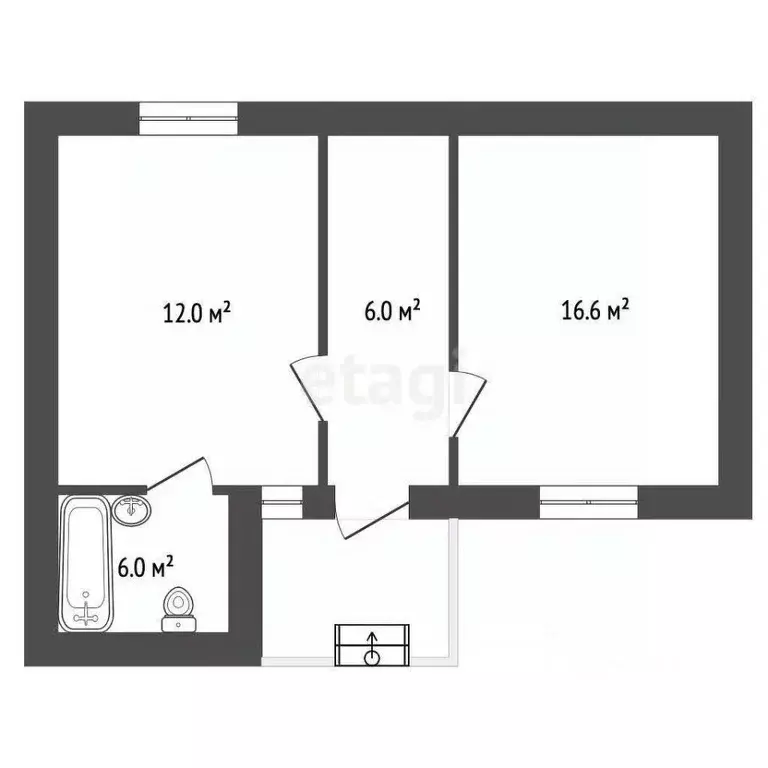 Помещение свободного назначения в Крым, Феодосия ул. Чехова, 3 (38 м) - Фото 1